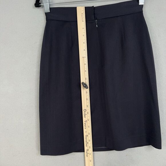 J.Crew Skirt Womens 6 Navy Italian Wool Pencil Minimal Quiet Luxury Made Italy - Picture 12 of 13